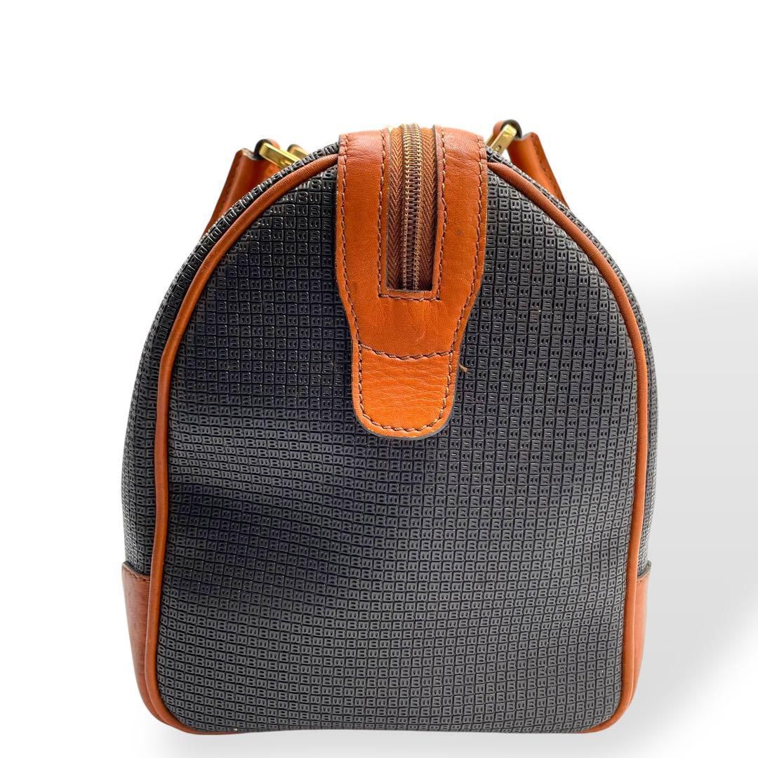 BALLY バリー ロゴエンボスPVC×本革 レザー ラージサイズボストンバッグ 美品 BALLY バリー エンボスPVC×本革 レザー ボストンバッグ
