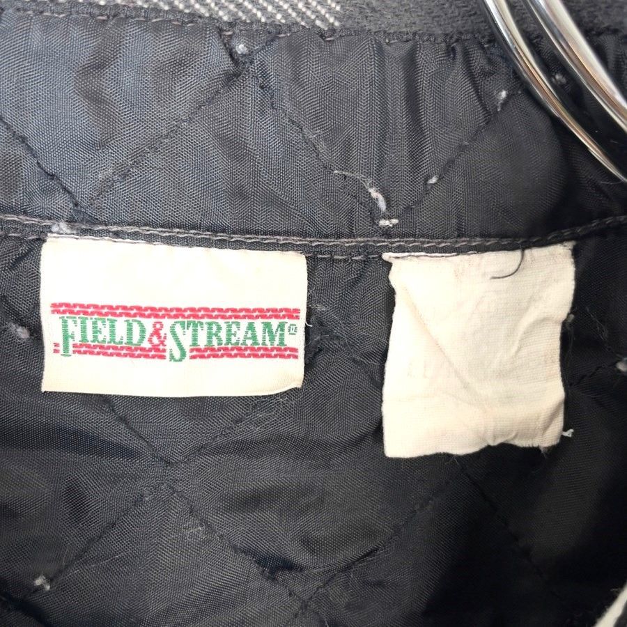 80s90sフィールドアンドストリームField&Stream長袖シャツジャケットフランネルシャツゴツネル裏地キルティング中綿チェック青ブルー