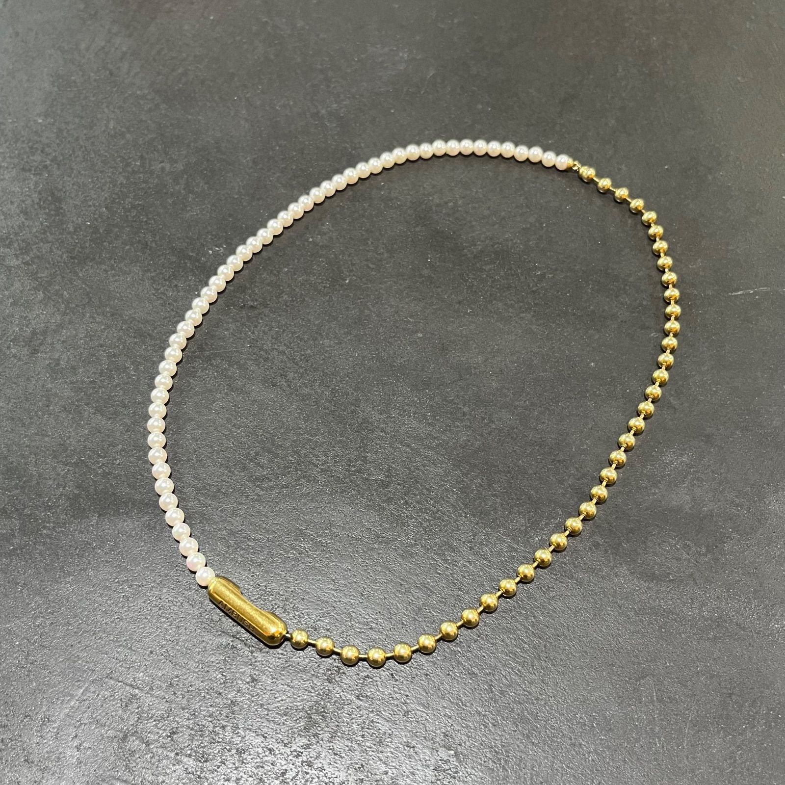 参考上代59400円 未使用品 AMBUSH PEARL BALL CHAIN MIX NECKLACE