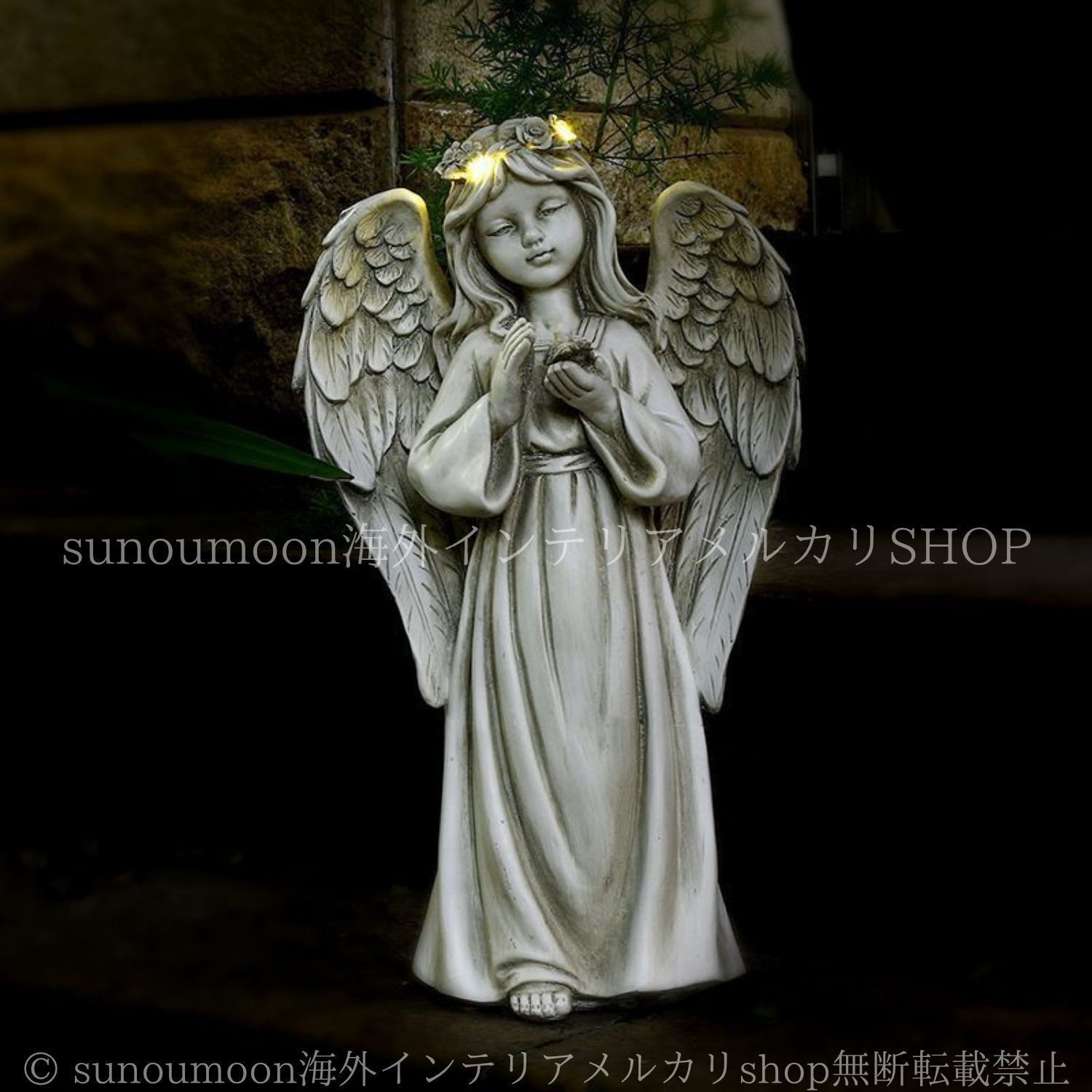 アンティーク　木彫オブジェ　エンジェル Amazon.co.jp: [dhiuebc] 美しき天使 アート 天使 置物 オブジェ