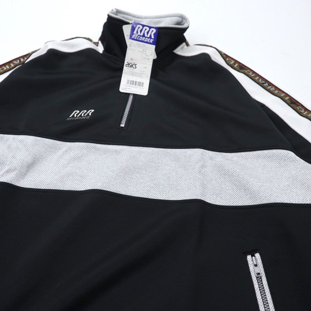 asics 90s ナイロンセットアップ L ブラック RRR RECORDER RRR RECORDER ( asics ) Half Zip Track Jacket Jersey M Black