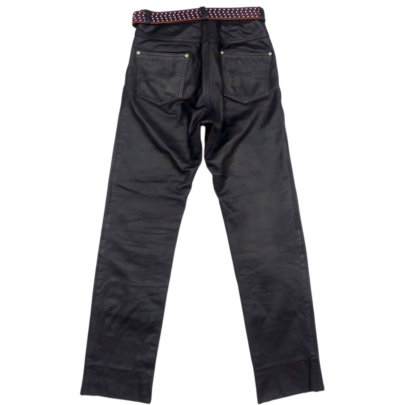 【米国製】Schott レザーパンツ 黒 W34 ライダース ブーツカット LOT.025 LEATHER PANTS/レザーパンツ | Schott（ショット