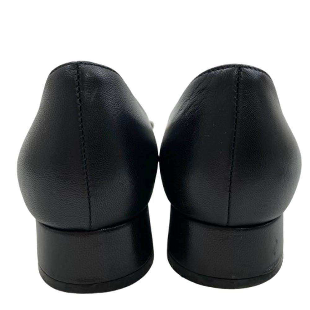 GUCCI グッチ 645600 ホースビット スクエアトゥ レザー パンプス ブラック系 34 WWW_MORNINGWALKER_COM