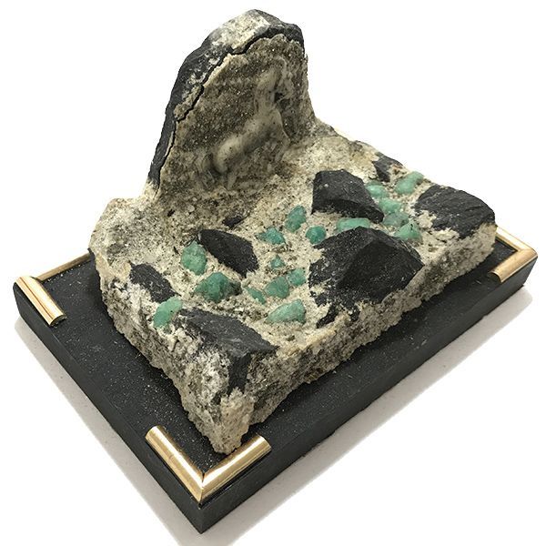 エメラルド(Emerald) アンティーク風置物 153x100x80mm 370g