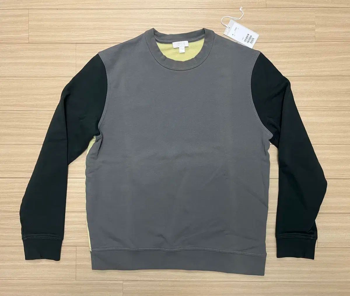 M COS COS(コス) カラー ブロック スウェットシャツ グレー-中古