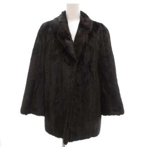 Nakamura Fur ミンクファーコート 毛皮 ミドル 9 茶 ダークブラウン |GV GY47