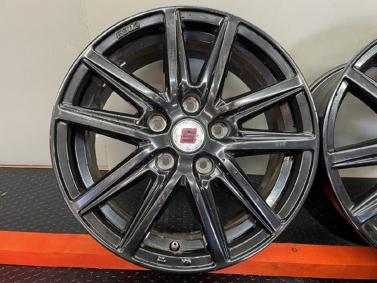 15インチ　ホイール　4本セット-② SEIN SS-BLACK 2本分 楽天市場】15インチ kyoho sein ss ザイン ブラック ホイール（車用品