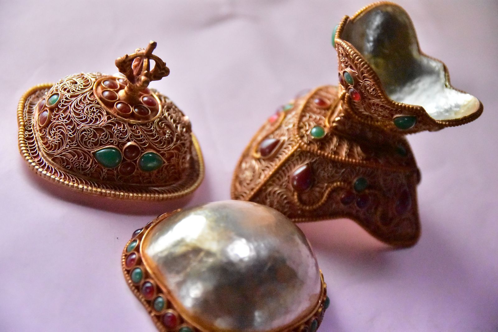 カパーラ チベット仏教 密教法具 鍍金 ホワイトメタル ハンドメイド