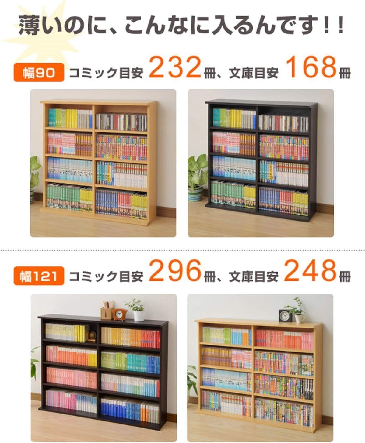 人気商品 ホワイト 組立品 収納ラック 収納棚 本 CSBS-9012 WH 幅120.5×奥行22×高さ92cm 連結 スリム 棚板可動 大容量 本棚 山善