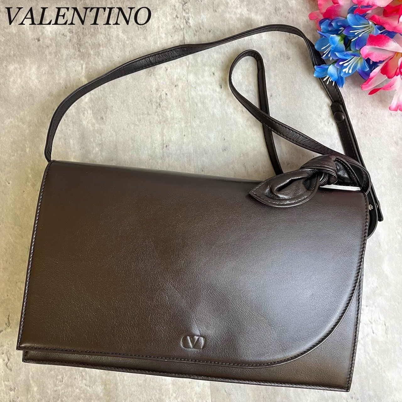 ✨美品✨ VALENTINO ヴァレンティノ ショルダーバッグ リボン ゴールド