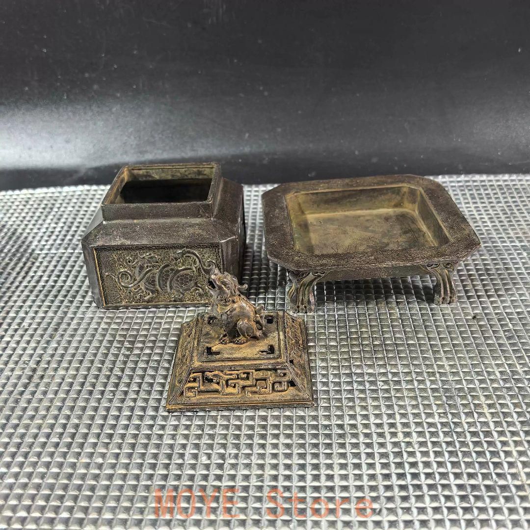 銅器 四神獣香炉 室内薫香炉 茶道具 香道具 装飾品 工芸品 置物