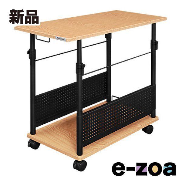 Bauhutte バウヒュッテ 昇降式Ｌ字デスク ラージタイプ|幅390mm×奥行820mm|ウッド BHD-820H-WD 2496783