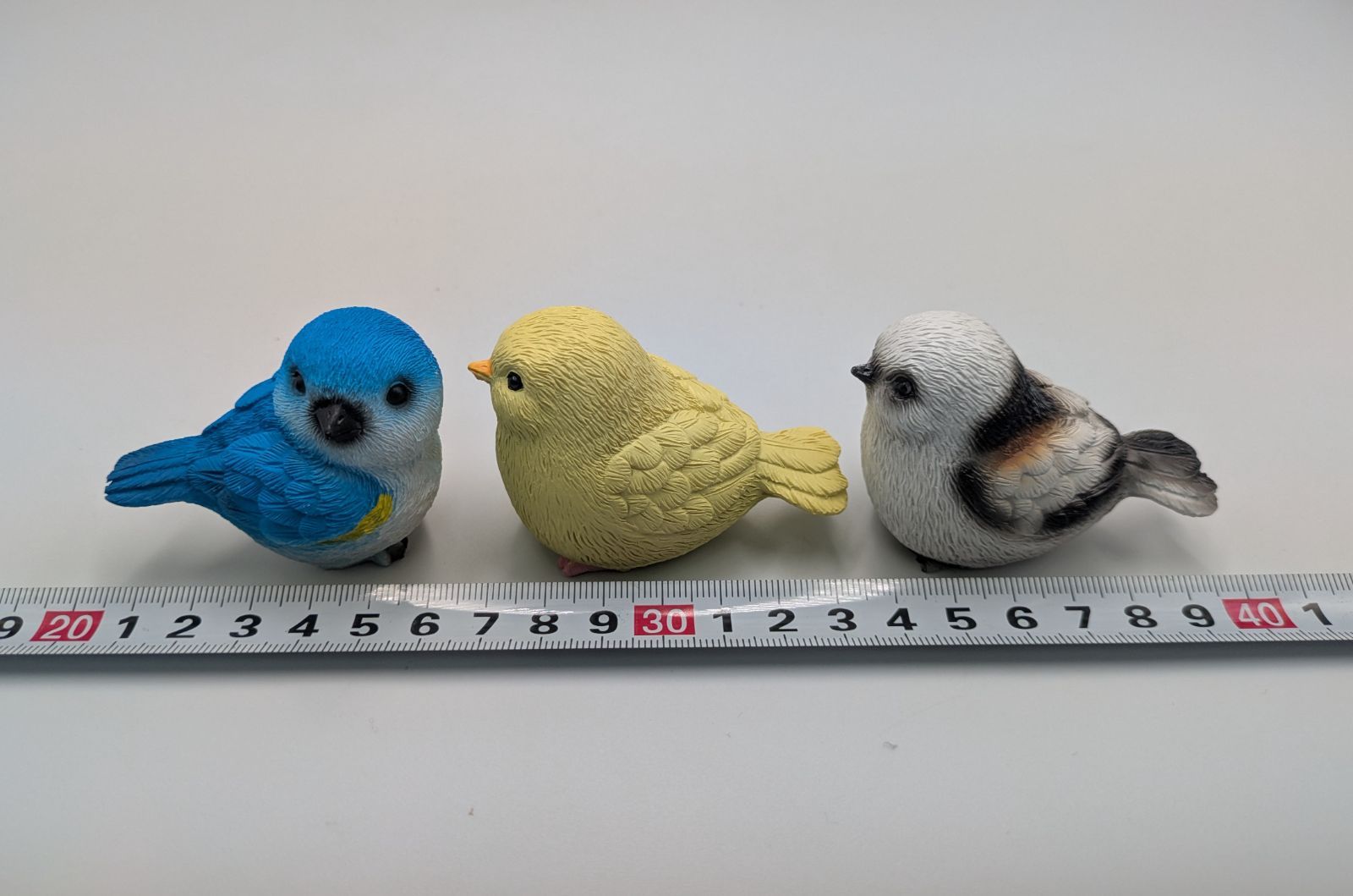 ミニチュアオブジェ ルリビタキ ひよこ シマエナガ 3種セット 
