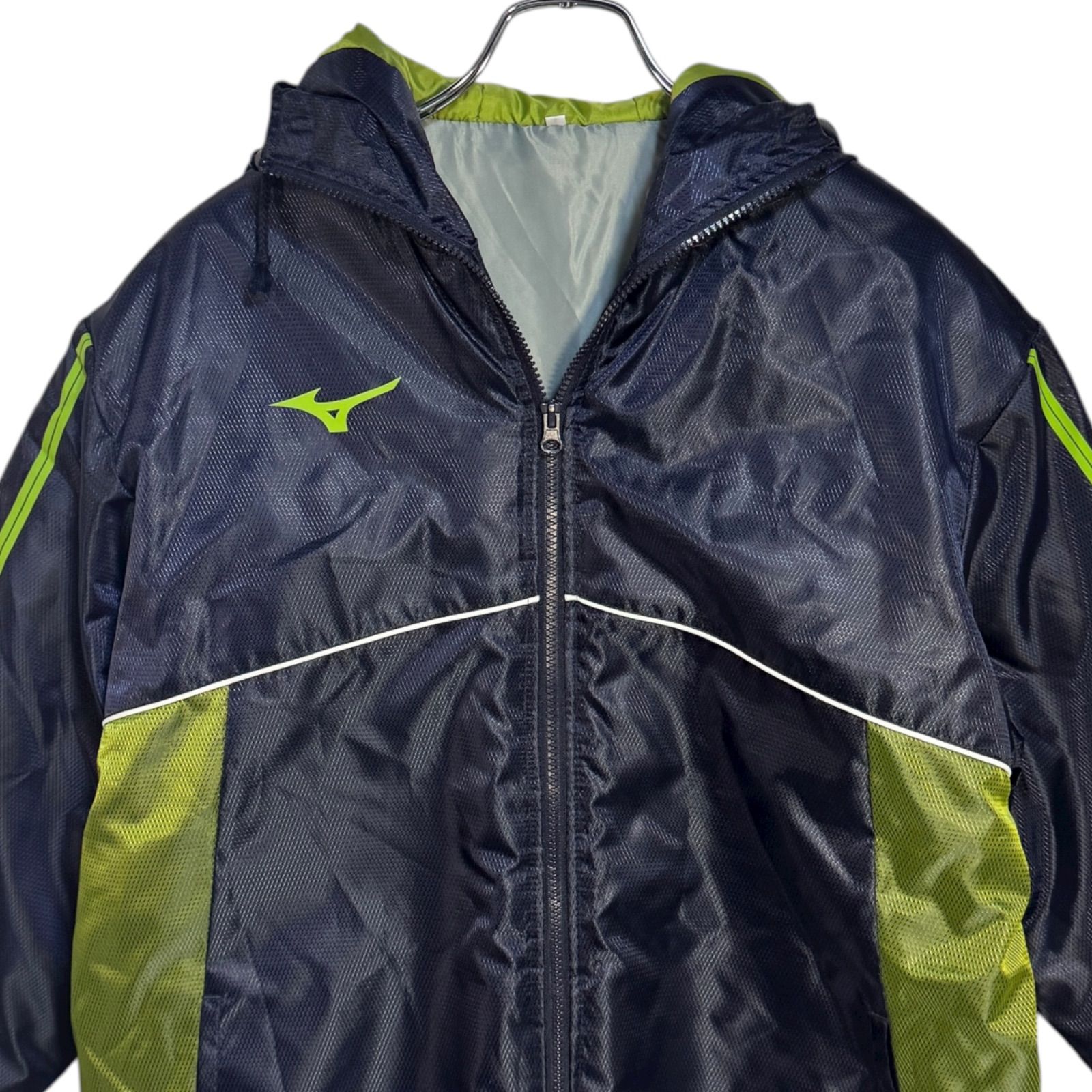 Z1498 MIZUNO ミズノ ジャケットアウター アップ ウェア フルジップ フード 箱根駅伝 保温着 メンズ M