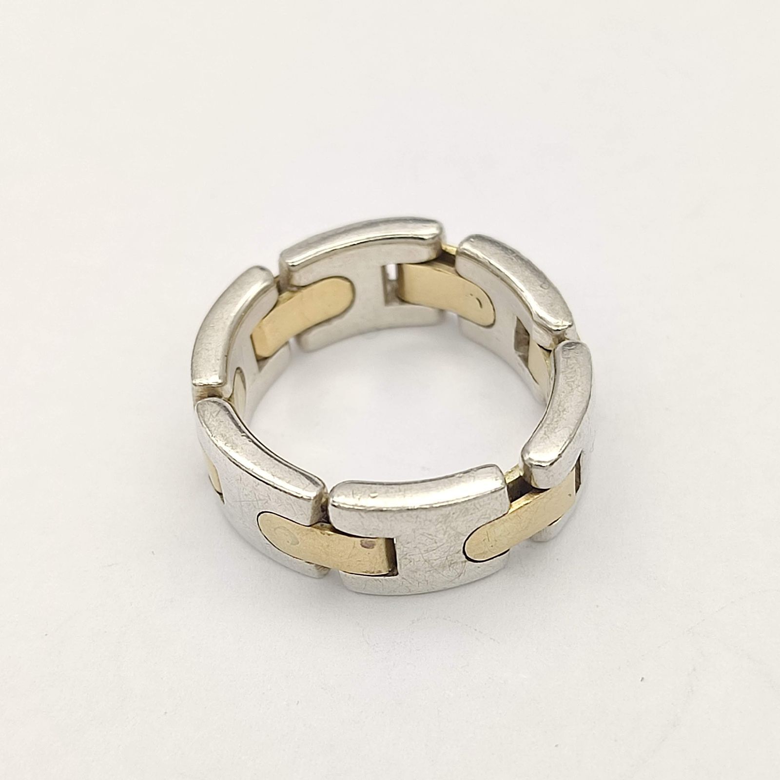 美品】Tiffany ティファニー Hリンク コンビ リング 750×シルバー925