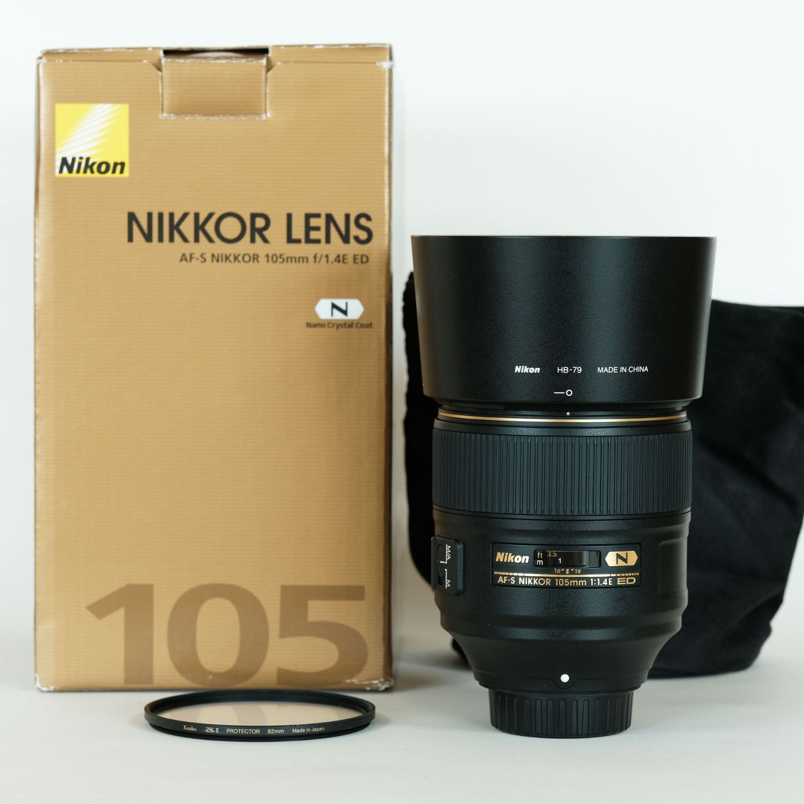 AF-S NIKKOR 105mm f/1.4E ED フィルター付き 美品 作例あり】ニコン最 