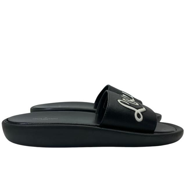 LOUIS VUITTON ブラック スライドサンダル LOUIS VUITTON ブラック スライドサンダル