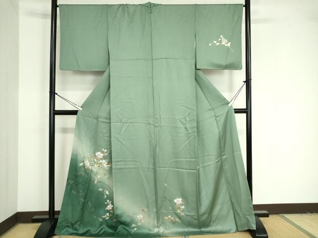 平和屋着物○訪問着 オーロラ 暈し染め 銀彩 正絹 逸品 AAAZ4860ck