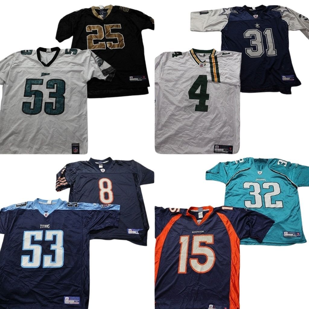 古着卸 NFL ゲームシャツ ユニフォーム 8枚セット メンズ XL プロチーム タイタンズ カウボーイズ セインツ 古着 NA6159