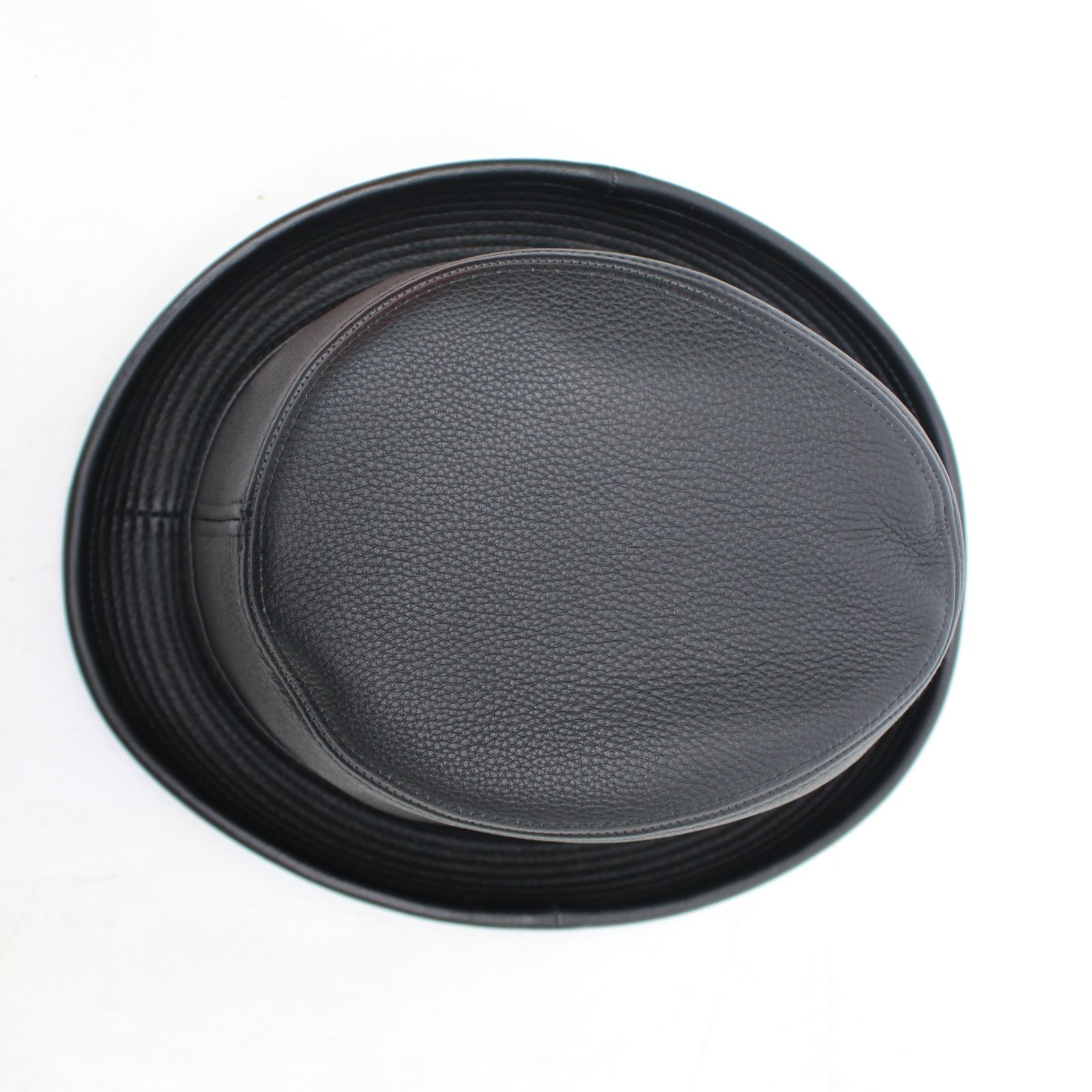 IS609)【未使用】HERMES エルメス ハット バケット レザー 鹿革 帽子