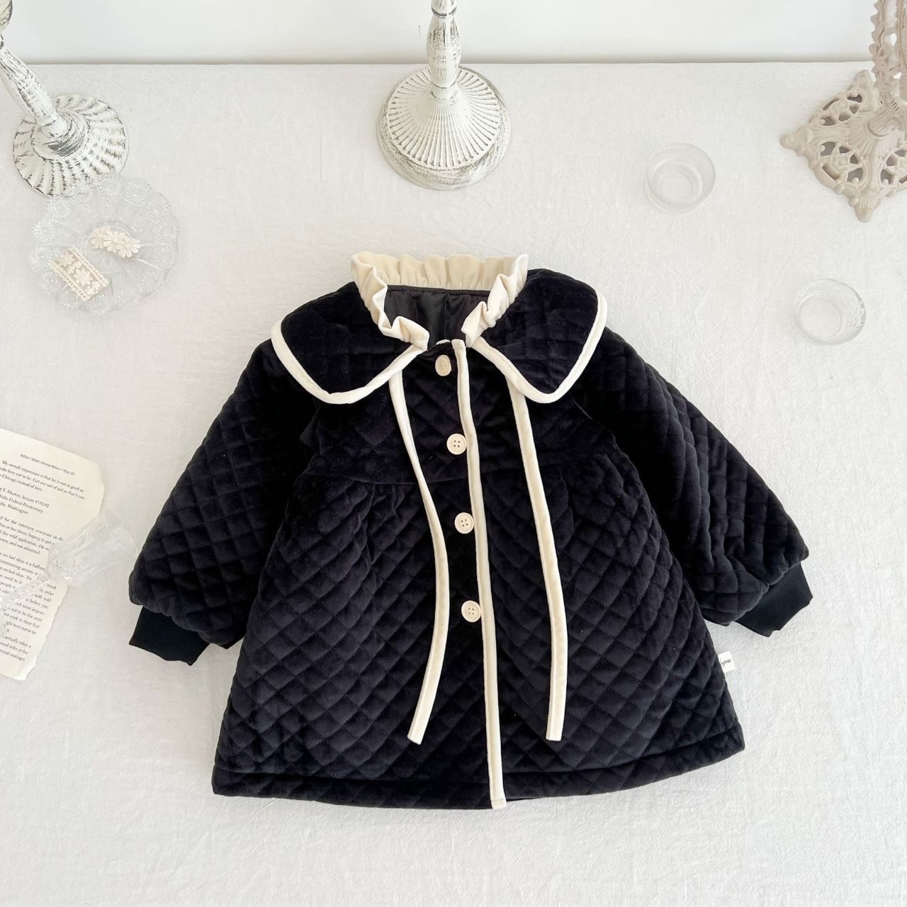 キッズ アウター ジャケット 子供服 ベビー 耳付き 秋冬 0 1 2 3 裏起毛 長袖 女児 かわいい 羽毛