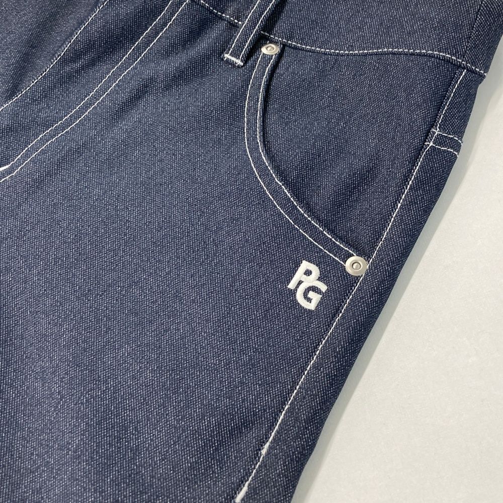 サイズ 0 PEARLY GATES パーリーゲイツ モデル ワイドパンツ デニム風 ネイビー系 240101456364 ゴルフウェア レディース ストスト LLC-HASEGAWATOSO_COM