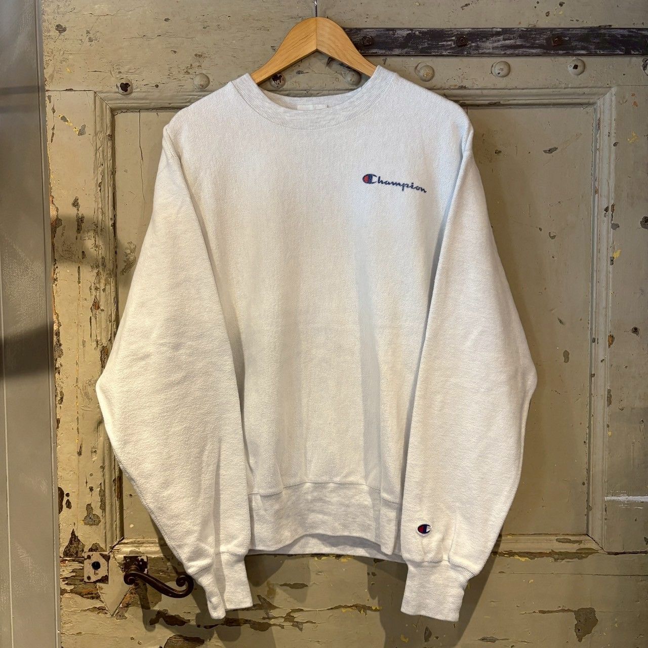 00 s 表起毛 Champion REVERSE WEAVE スウェット 白 ホワイト チャンピオンリバースウィーブ 古着 Mサイズ