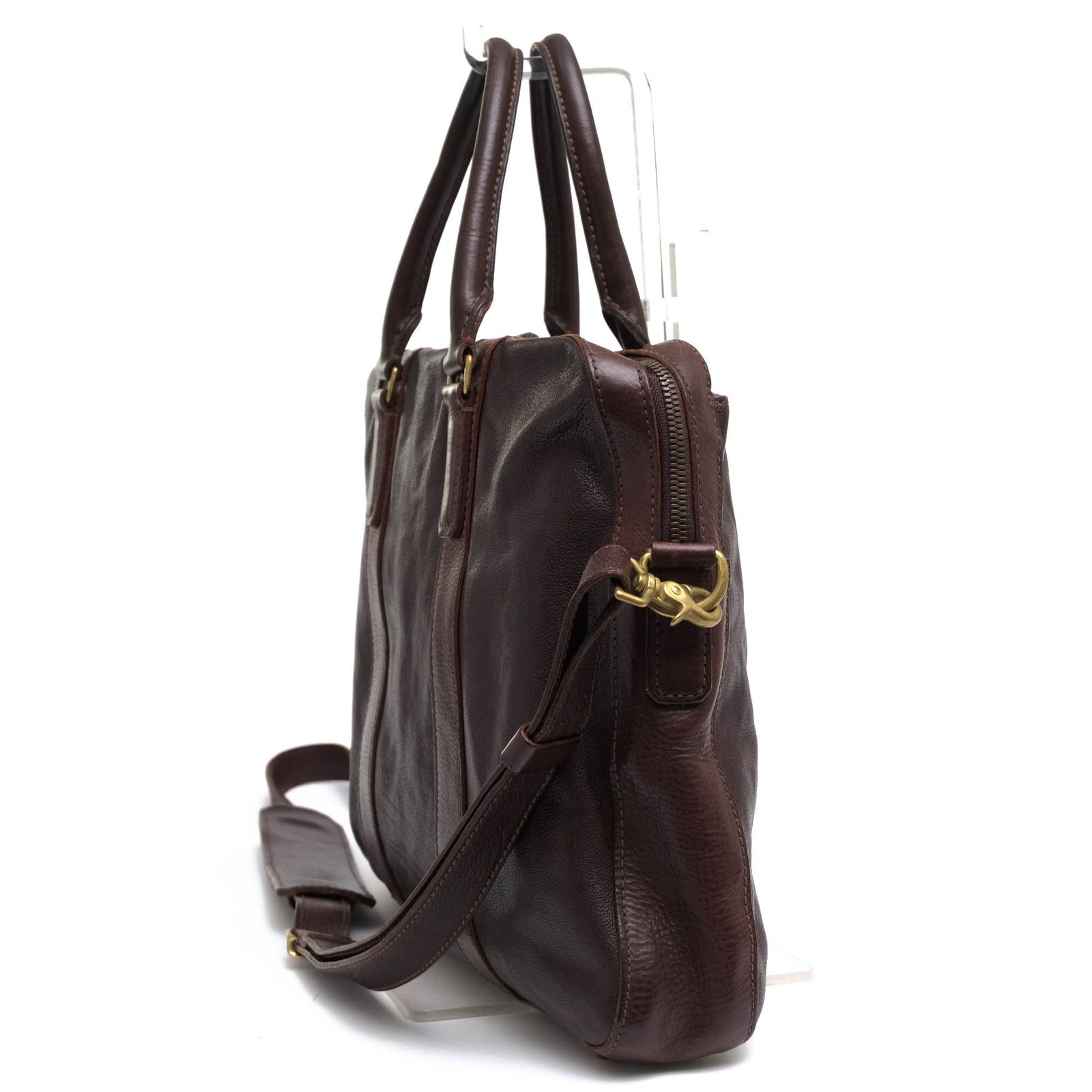 ダン　ゲンテンdan genten ブリーフケース ビジネスバック　カーキ色 dan genten ダン ゲンテン ブリーフケースの通販