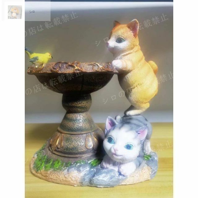 葉山家具　猫ちゃんと金魚     アンティーク風 ランプ 葉山家具 猫ちゃんと金魚 アンティーク風 ランプ 葉山家具 猫