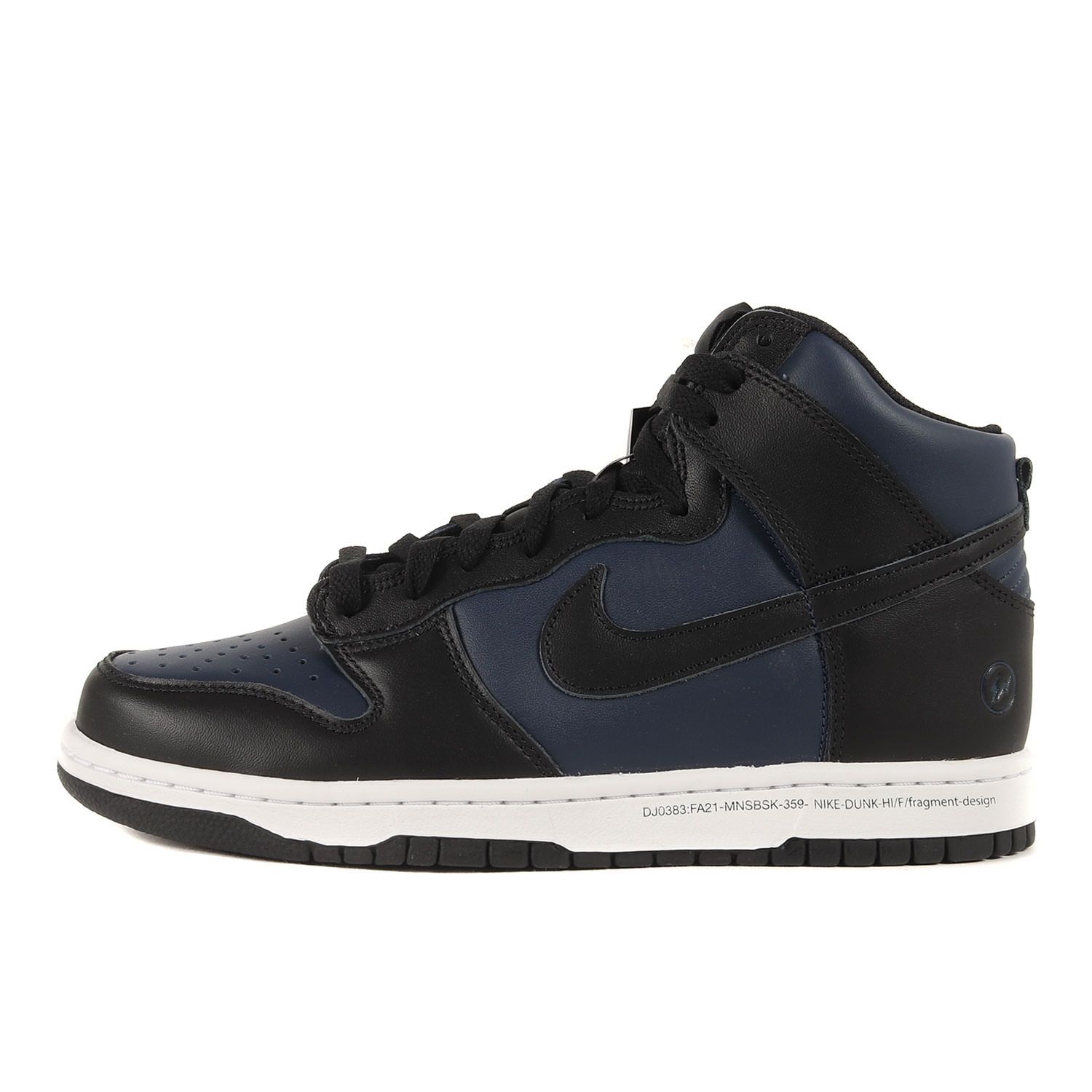 【新品】NIKE ナイキ サイズ:26.5cm / fragment design DUNK HI / F 東京 / TOKYO (DJ0383-400) フラグメント デザイン ダンク ハイ / ミッドナイトネイビー ブラック / US8.5 / コラボ
