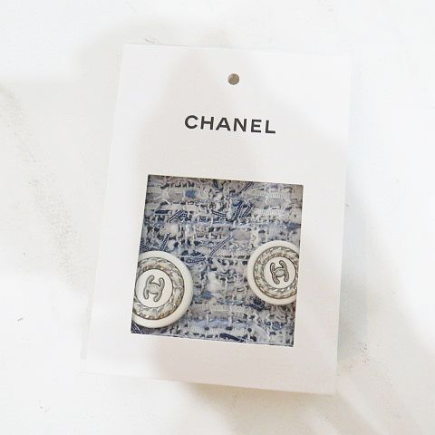 シャネル CHANEL 19C P60361 V45762 JACKET COTTON TWEED MF515 補修布 替えボタン 2個