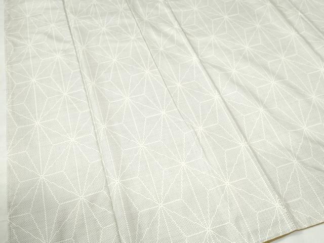 平和屋着物○本場大島紬 白大島 カタス9マルキ 雪輪花文 正絹 逸品