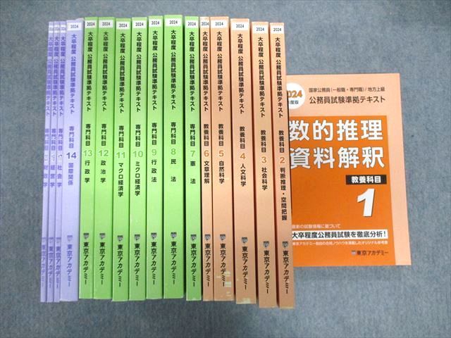 VS02-002 東京アカデミー 公務員試験準拠テキスト 教養/専門科目 国際関係/社会/人文科学など 2024年合格目標 状態良品   000L4D