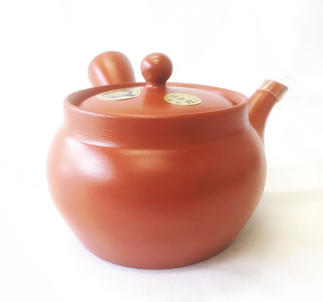 常滑焼(とこなめやき) 急須 朱 380ml 茶こし付き 送料無料