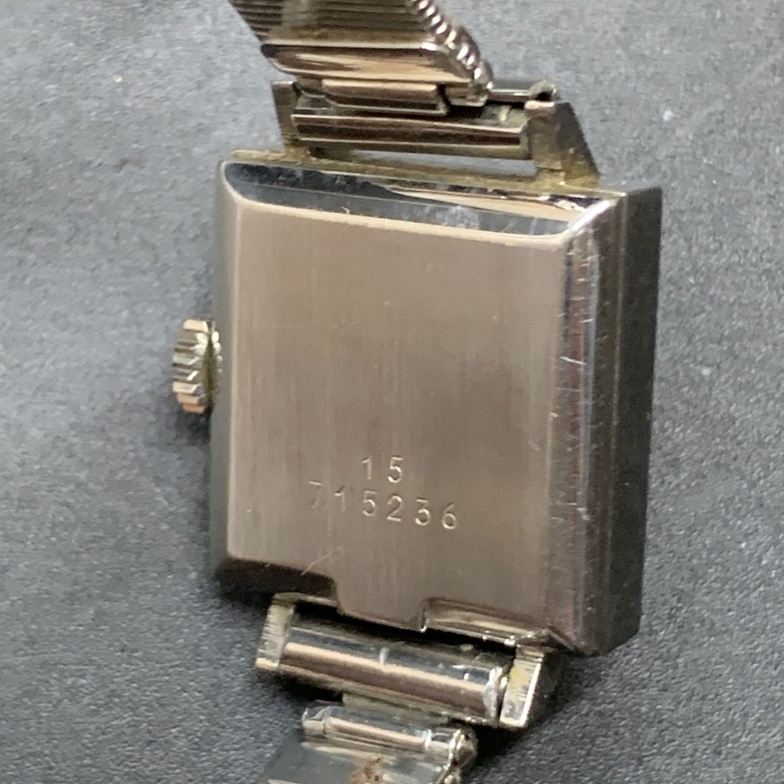 N344可動 LONGINES 手巻き腕時計 スクエア文字盤 アイボリー