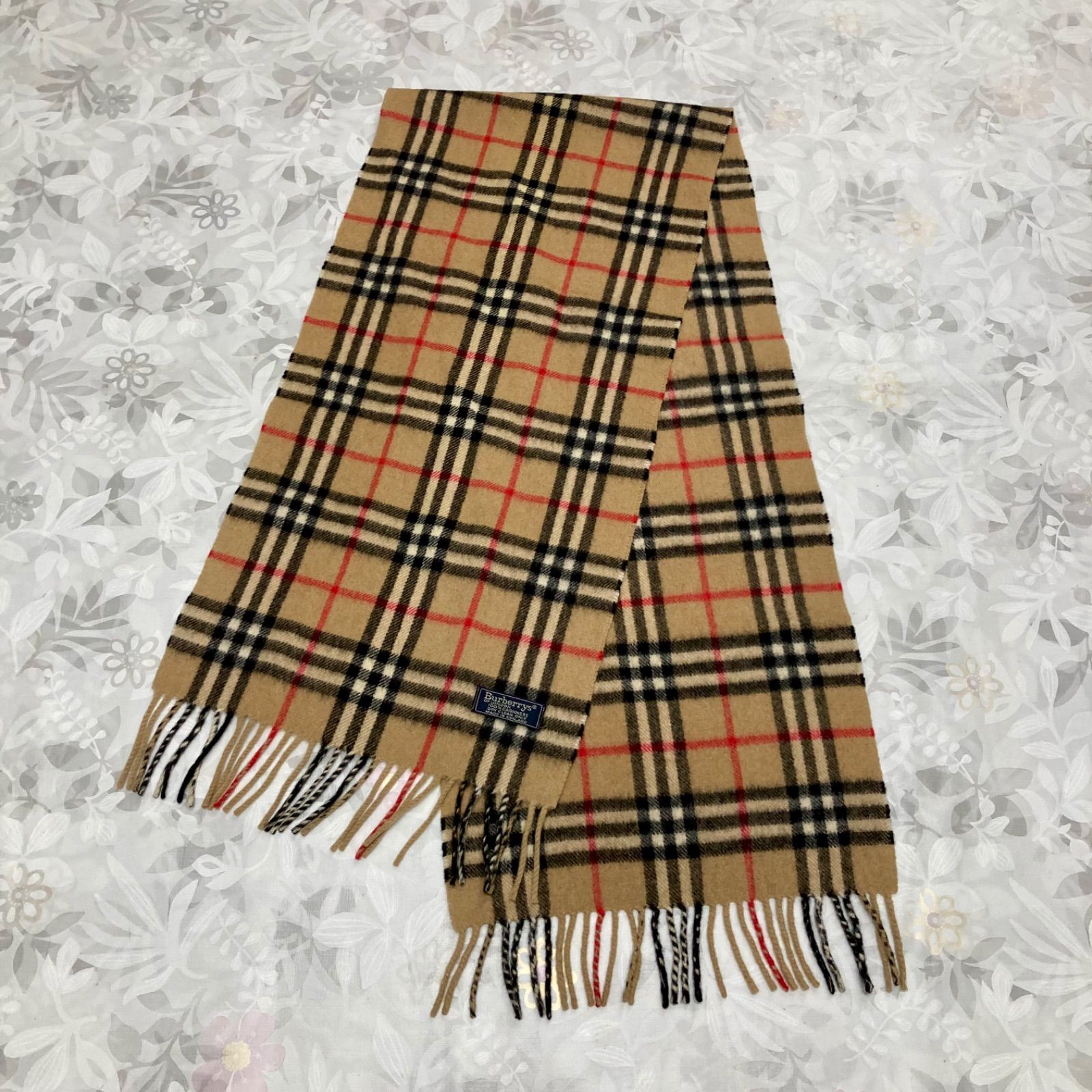 Burberrys バーバリー 定番 チェックマフラー カシミヤ100% CASHMERE