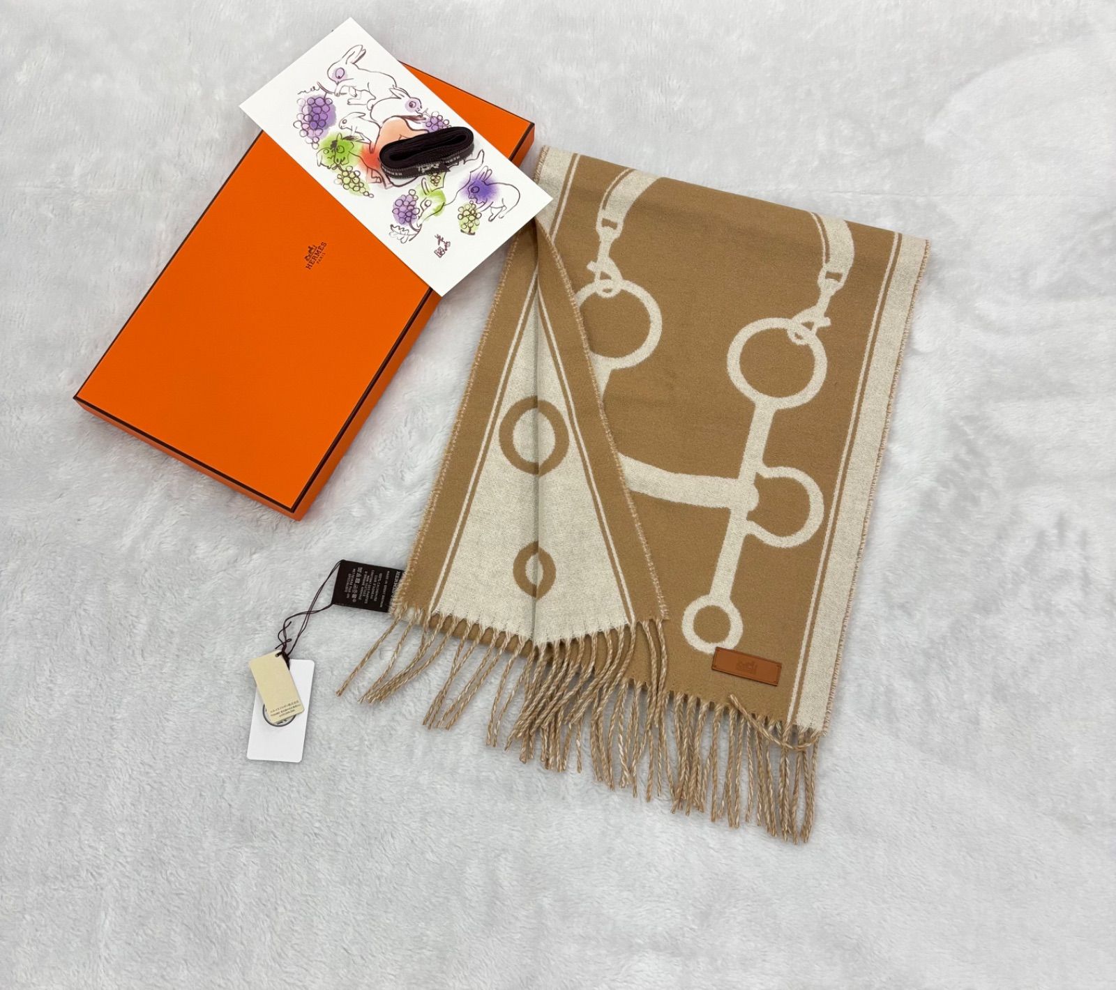 THE INOUE BROTHERS アダムエロペ別注 大判マフラー グレー マフラー