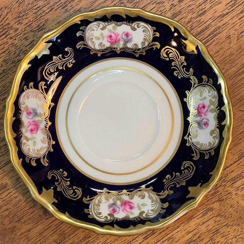 REICHENBACH Echt Kobalt デミタスカップ＆ソーサー 1客 ドイツ製