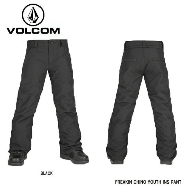 即出荷 スノーボード ウェア キッズ ジュニア パンツ 22-23 VOLCOM ボルコム こども用 FREAKIN CHINO YOUTH INS PANT BLK I1252301 日本正規品