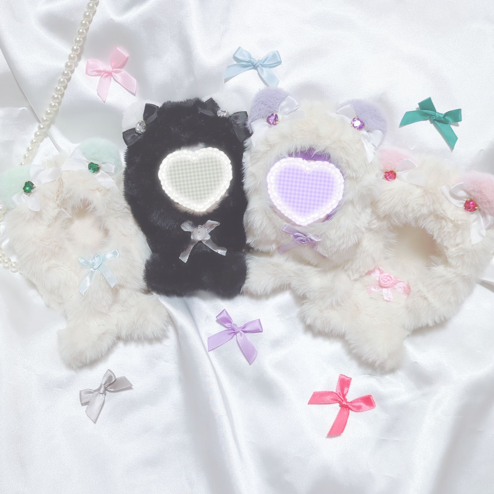 【♡様】 アザラシちゃん ＆ しろねこちゃんの着ぐるみコスチューム ぬい服 Amazon.co.jp: ぬいぐるみ用ポンチョ(20cm用)【アザラシ