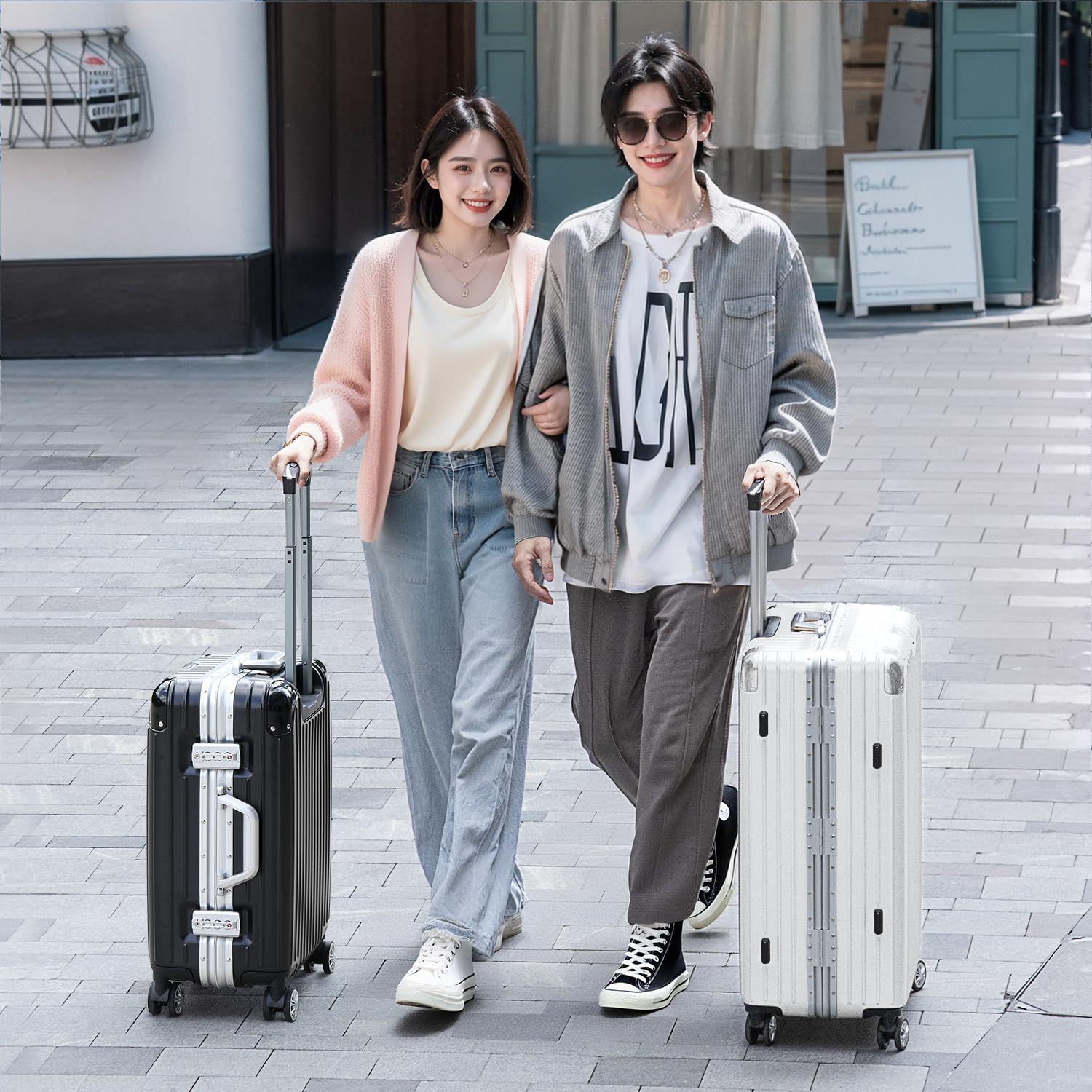 VARNIC スーツケース アルミフレーム 多機能 キャリーバッグ 機内持ち込み 超軽量 キャリーケース 大容量 乾湿分離ポケットつき 静音 ダブルキャスター 耐衝撃 保護コーナーパッド付き 360度回転 TSAローク搭載 旅行 ビジネス 出張 学生用キャ