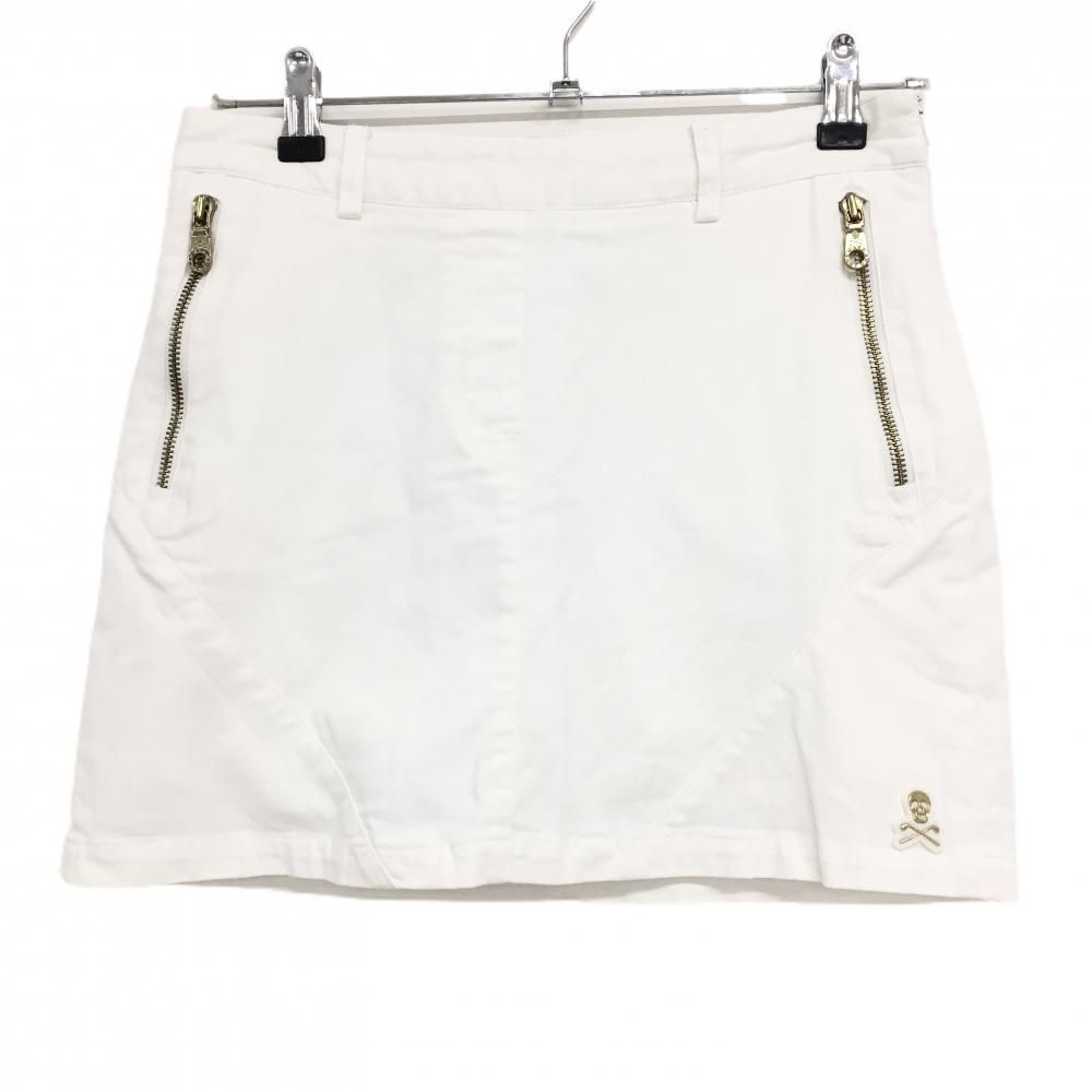 マークアンドロナ スカート イエロー スカル刺しゅう レディース M