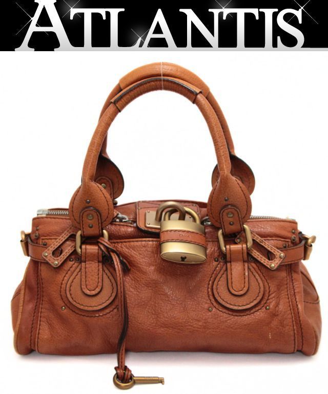 美品　Chloe クロエ　パディントン　ハンドバッグ　ダークブラウン　レザー 中古・古着通販】Chloe (クロエ) パディントン ハンドバッグ