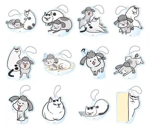 ふわふわ アニマル ぬいぐるみ キーホルダー 犬 猫 トイプードル コーギー チワワ ネコ クマ ウサギ シュナウザー シーズー シバイヌ —  Etamo 犬と猫どっちも飼ってると毎日たのしい ぬいぐるみ＋キーホルダーセット まとめ売り