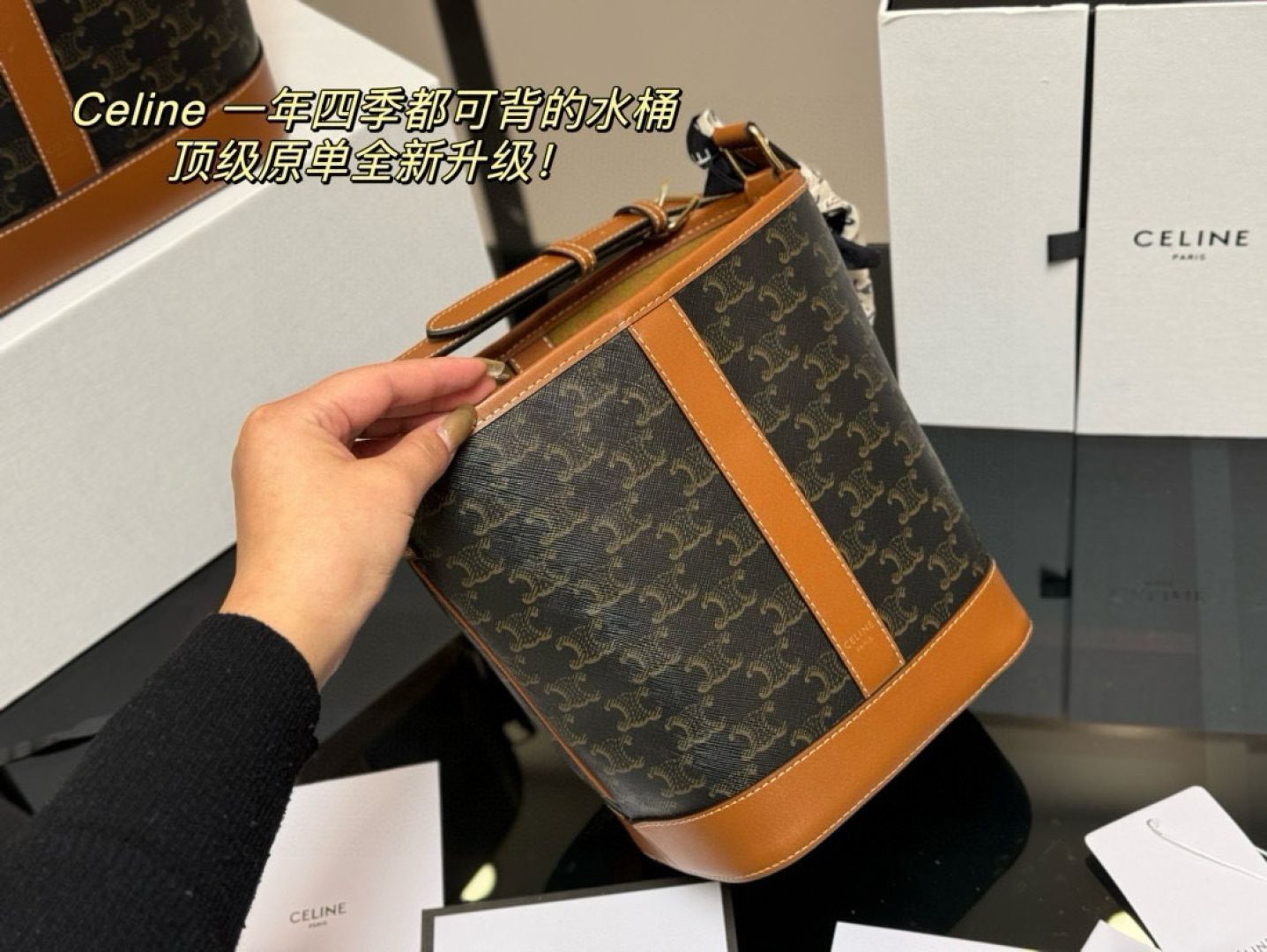 CELINE 美品バッグ CELINE - 美品 CELINE セリーヌ ミニボストンバッグ マカダム
