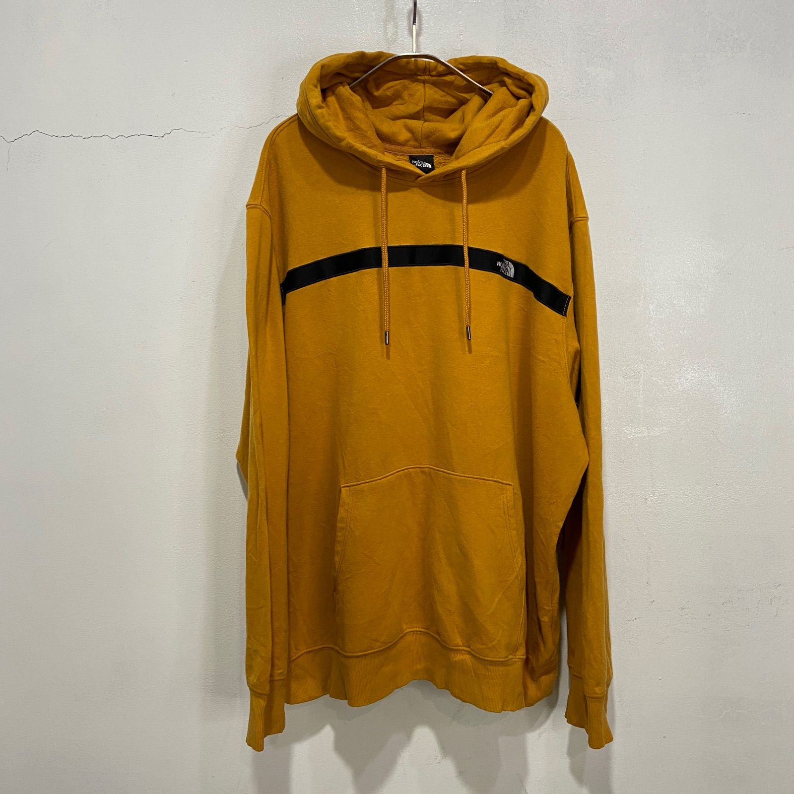 THE NORTH FACEノースフェイススウェットパーカーフーディーワンポイントロゴマスタードカラーXXLA24M