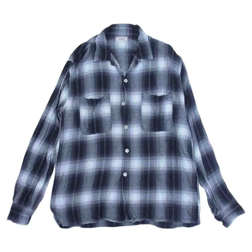 ザリアルマッコイズ 長袖シャツ オンブレ チェック オープンカラー