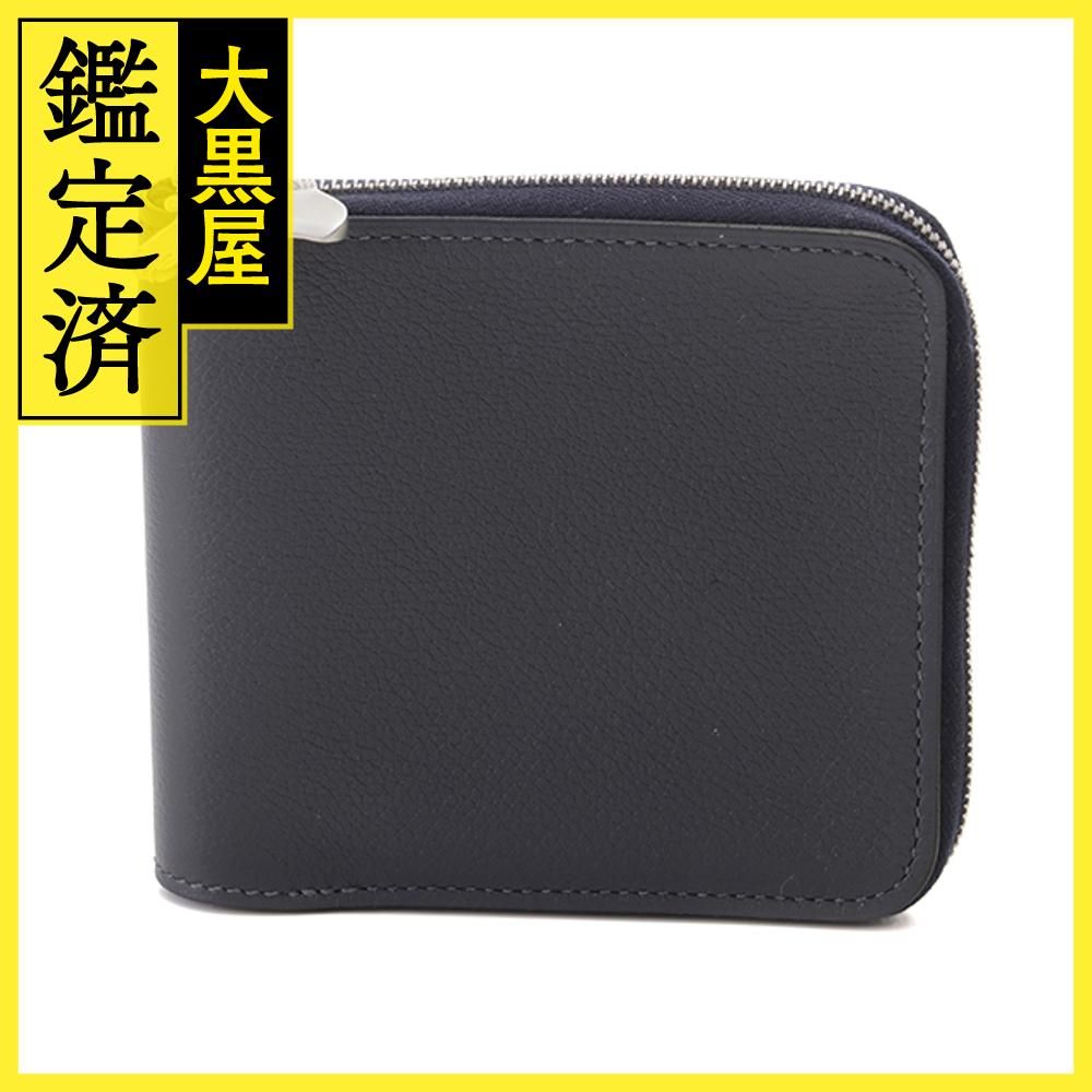 HERMES　エルメス　財布　ジップアンゴー　ホース　ブルーニュイ ヴォーエバーカラー　H078680CB2Z　箱あり　Z刻印　2021年【430】2147200477879