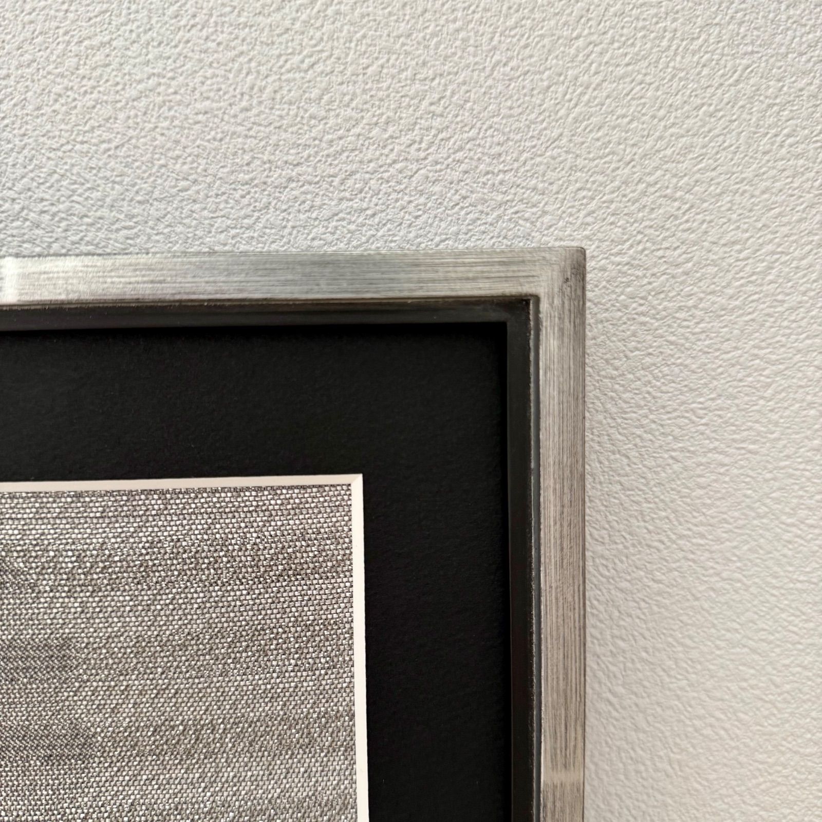 京都帯屋さん フレーム入りシルク織物アートうさぎグレー