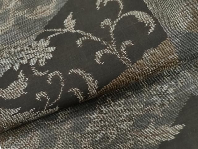 平和屋着物○本場大島紬 更紗花唐草文 正絹 逸品 CAAU3130yc 平和屋着物